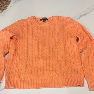 Orange Cable Knit Sweater
